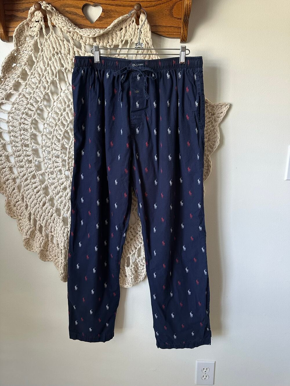 Polo Ralph Lauren Womens Size XL Cotton Pajama Pants Blue